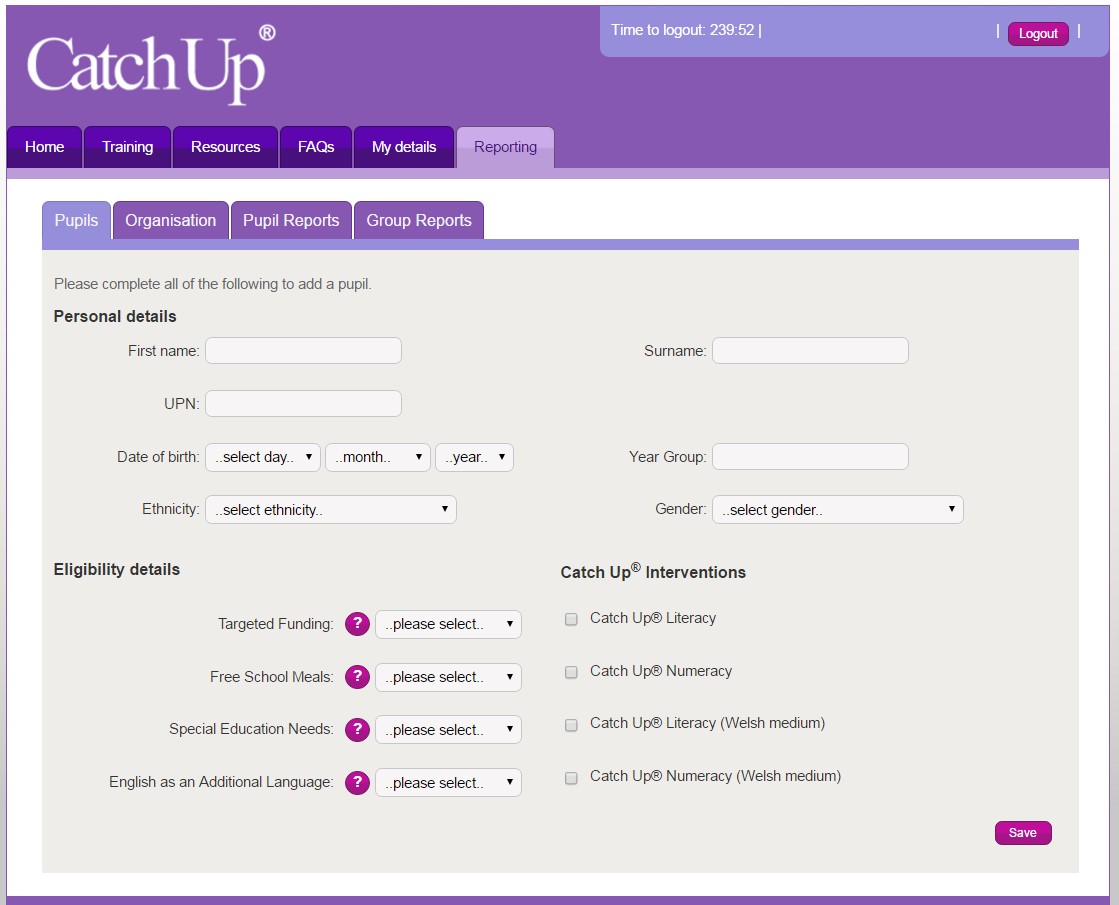 Progress Reporting Tool