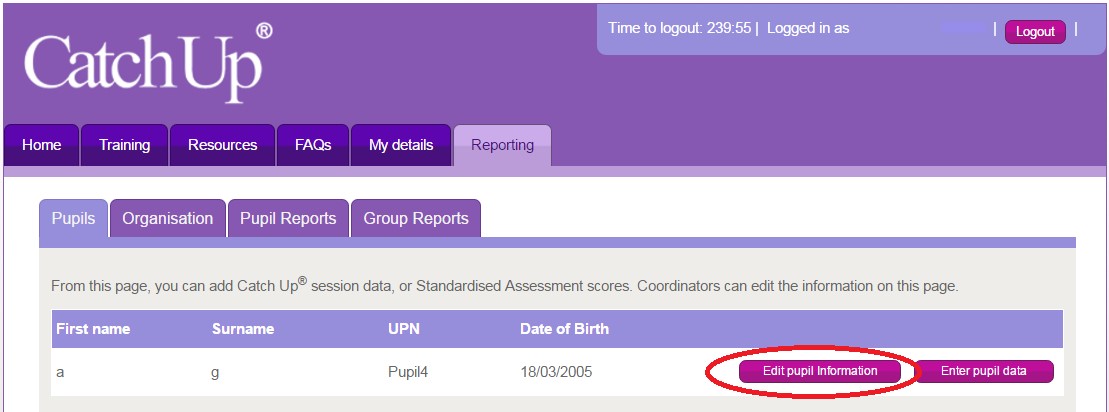 Progress Reporting Tool