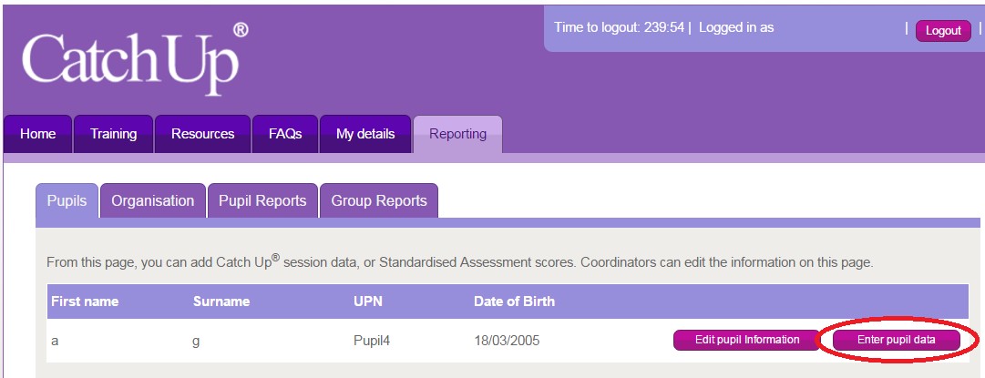 Progress Reporting Tool