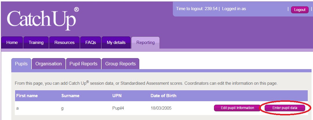 Progress Reporting Tool