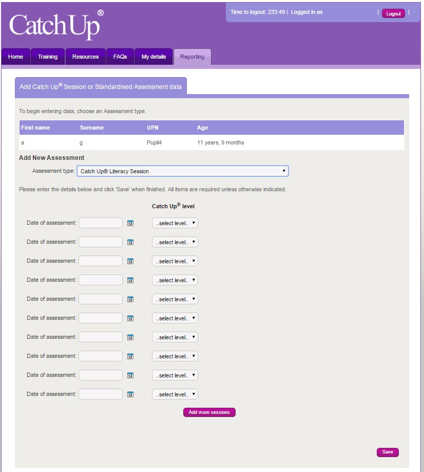 Progress Reporting Tool