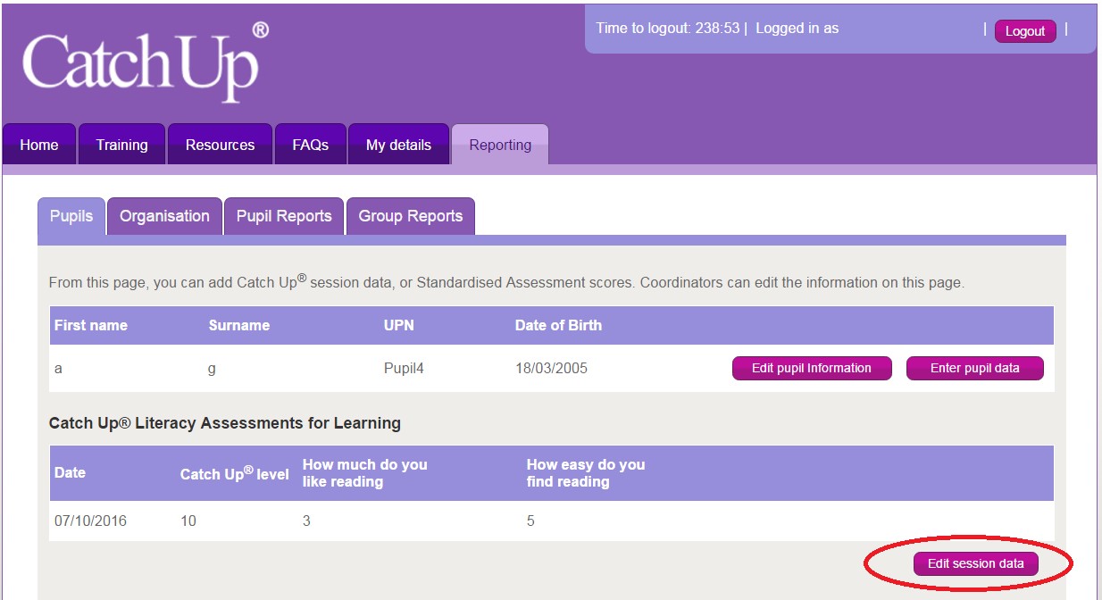 Progress Reporting Tool