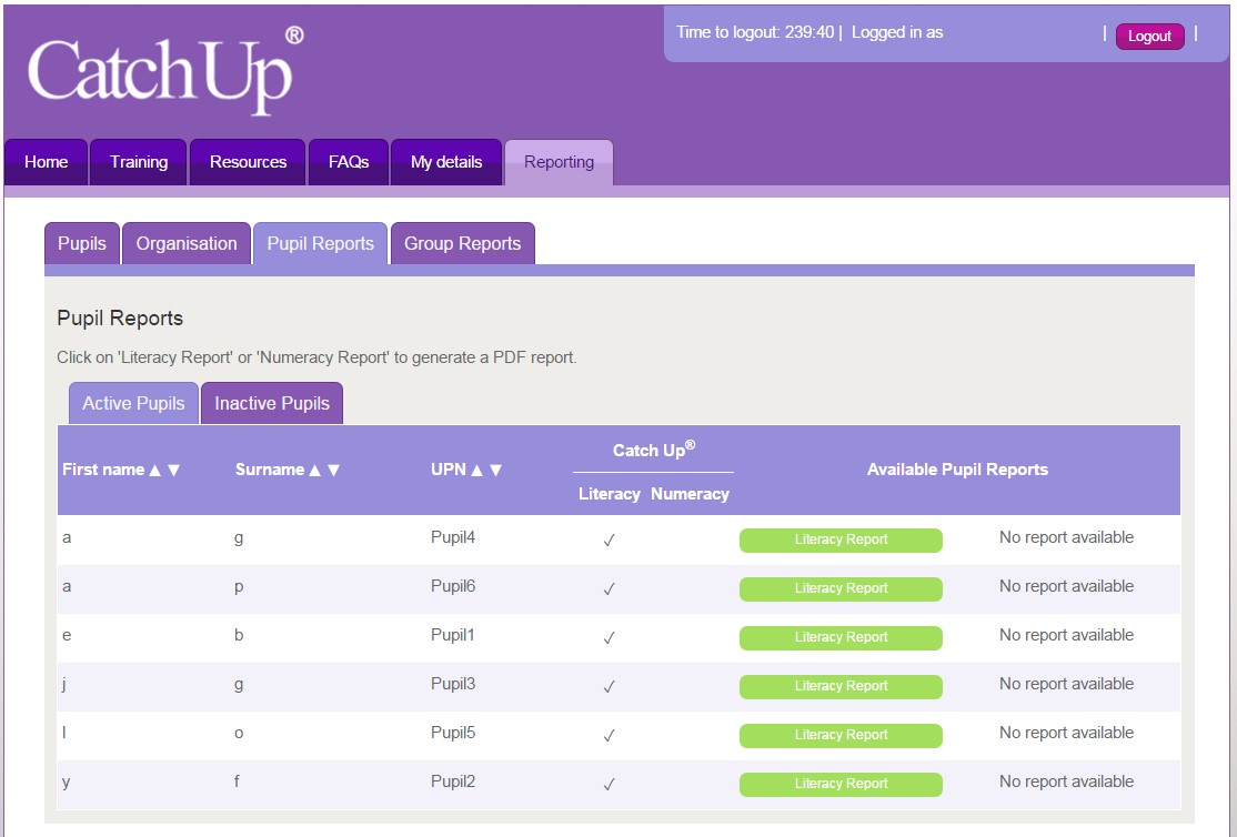 Progress Reporting Tool