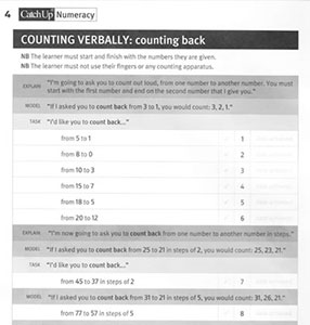 Example Assessment for Catch Up Numeracy